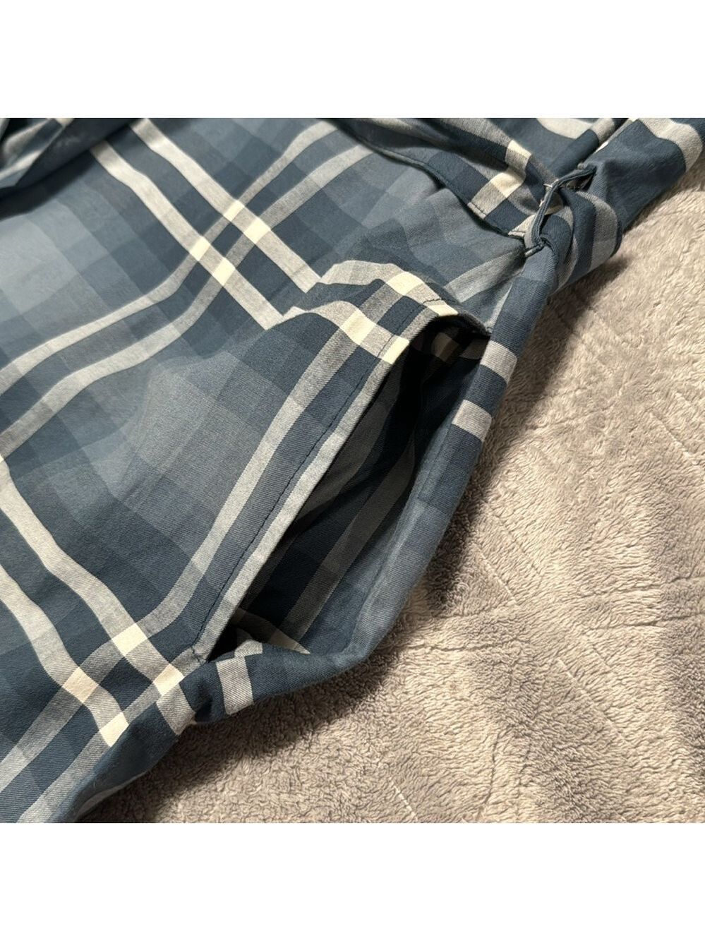 Cotton plaid shirt dress - Picture 7 of 9